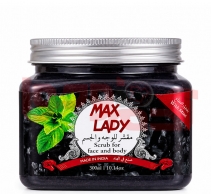 اسکراب لایه بردار مکس لیدی مدل ذغال نعناع 300 میل - Max Lady Charcoal & Mint Scrub